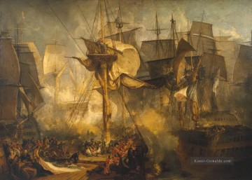 Die Schlacht von Trafalgar  wie von der Mizen Starboard Wanten des Sieges Turner gesehen Ölgemälde
